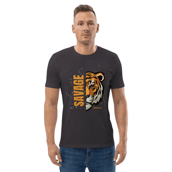 Glitch Tiger Organic Tee product image (136)