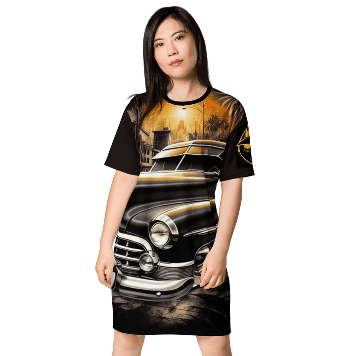Vintage Lowrider King Car T-Shirt Dress product image (1)
