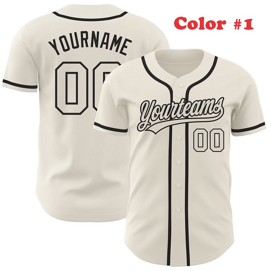 Authentic Baseball Jersey, Custom Baseball Jersey, Personalized Sport Jersey, Multi Colorful product image (4)