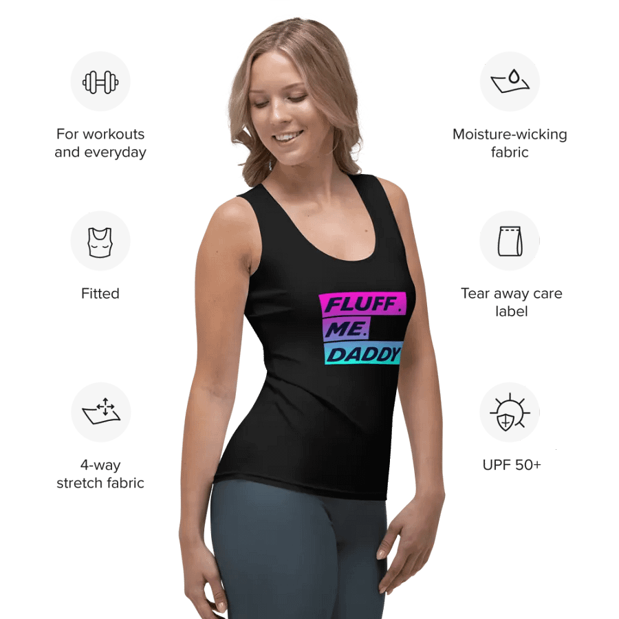 FLUFF ME DADDY WOMEN'S FITTED TANK TOP product image (7)