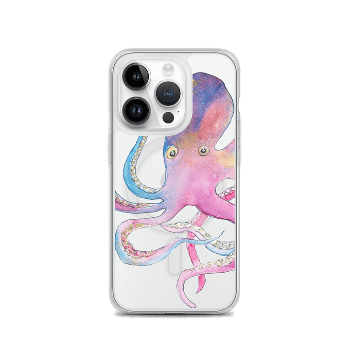 Rainbow Octopus Clear MagSafe iPhone Case product image (2)