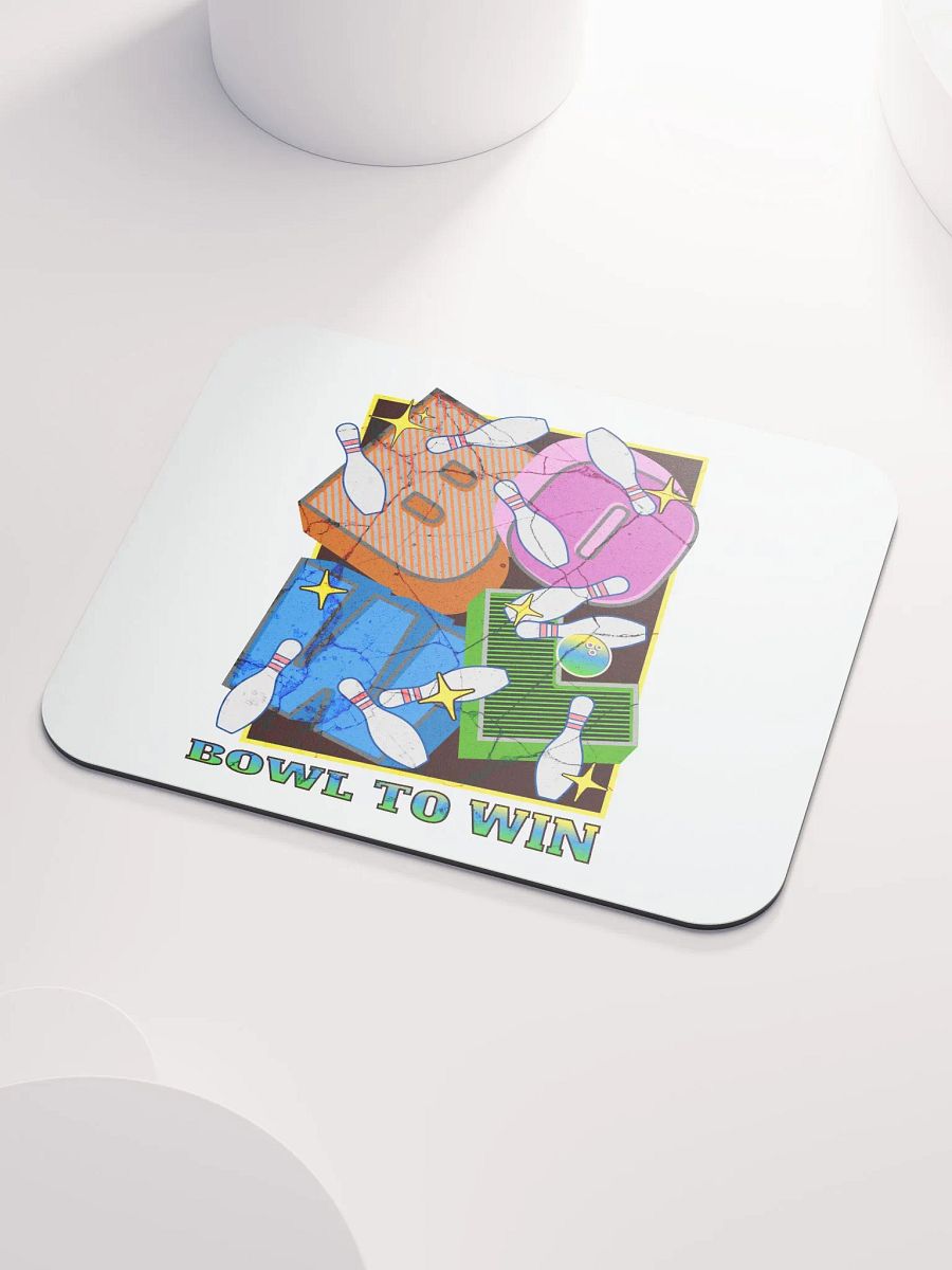 Bowl To Win Block Letter Retro Mouse Pad product image (3)