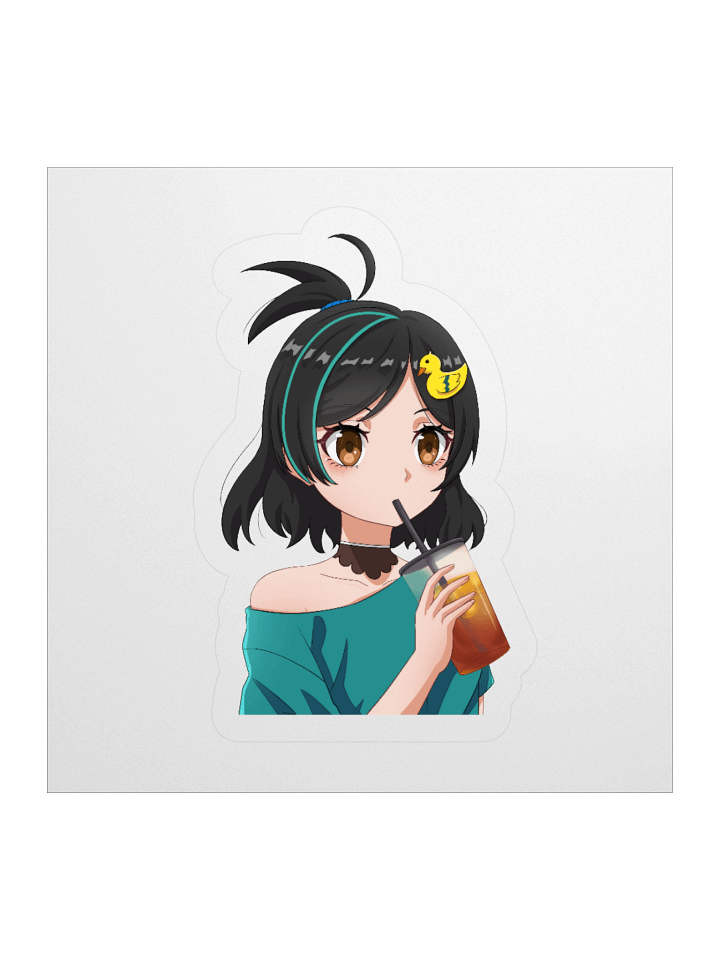 Anas drinking sticker product image (2)