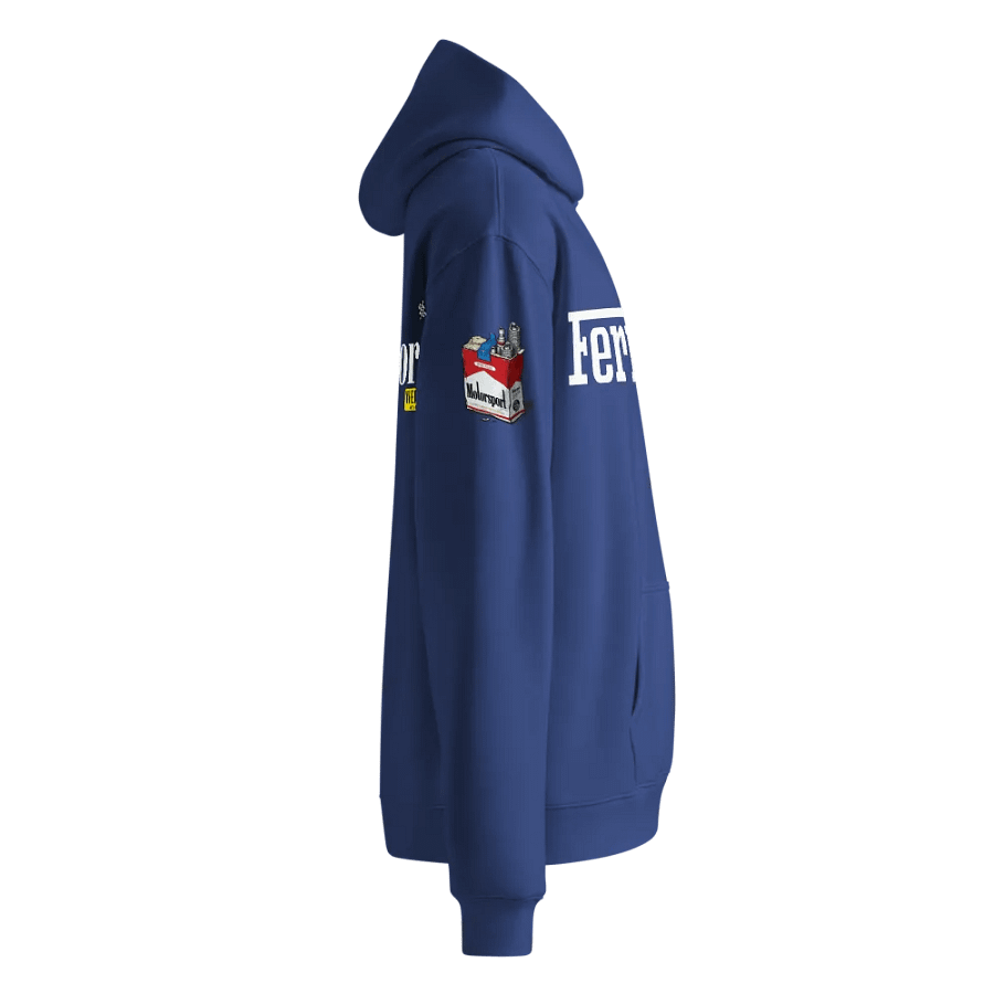 FERRARI MARLBORO Logo Unisex Oversized Blue Hoodie product image (4)