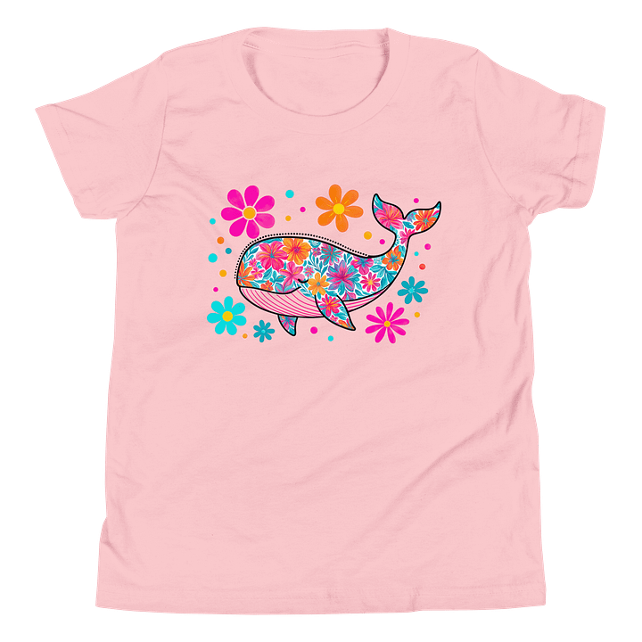Summer Floral Whale Youth Tee product image (23)