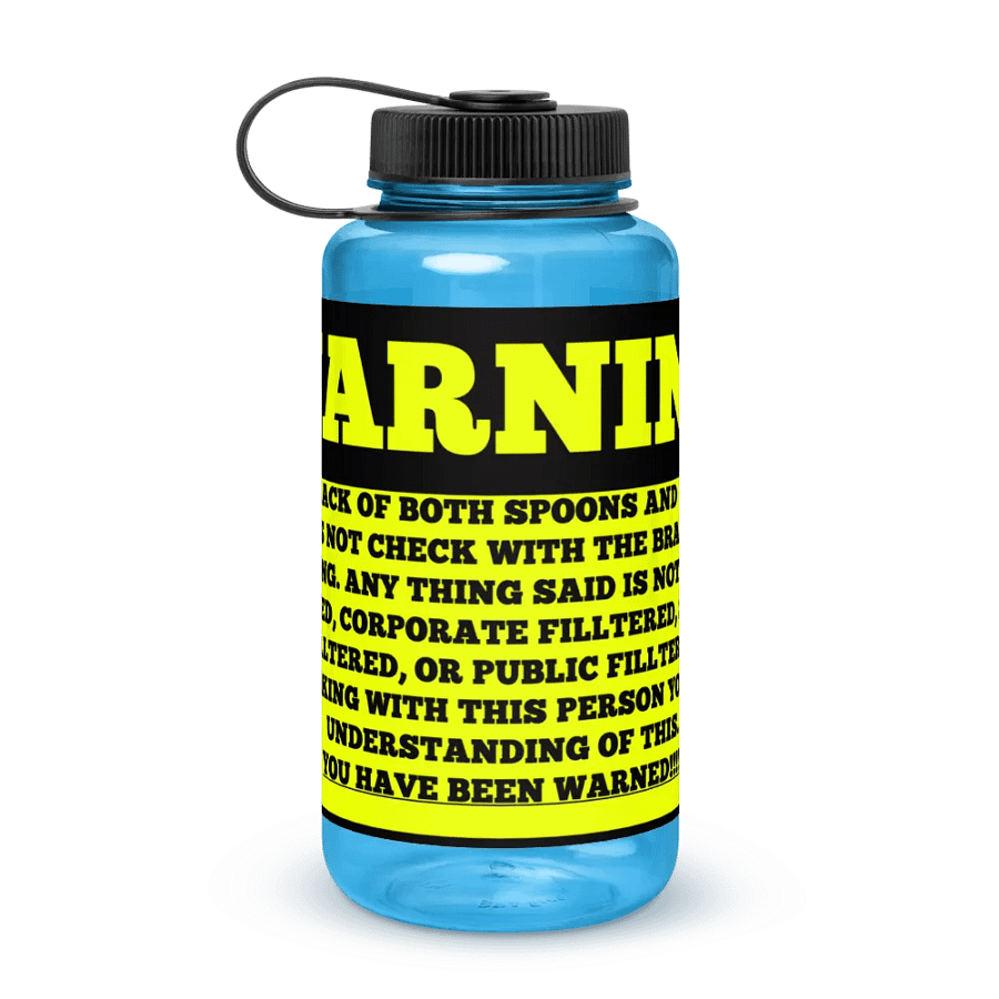 WARNING: Unfiltered Conversations Water Bottle product image (3)