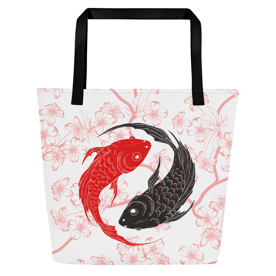 Yin-Yang Koi Fish Harmony Tote Bag product image (7)