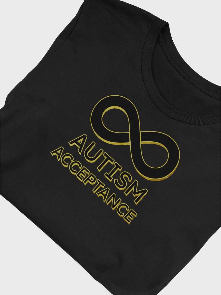 Black & Gold Autism Acceptance Infinity T-Shirt product image (10)