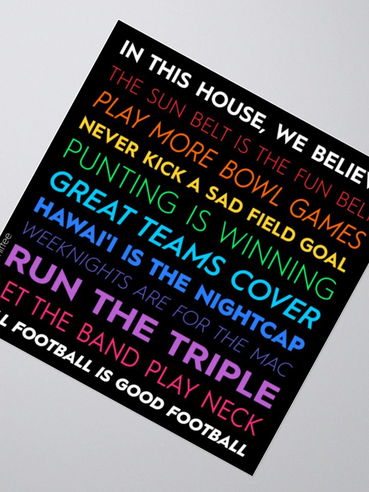 IN THIS HOUSE STICKER (3 Sizes) product image (6)