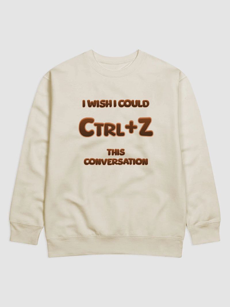 【Ctrl+Z】Orange Text Premium Sweatshirt