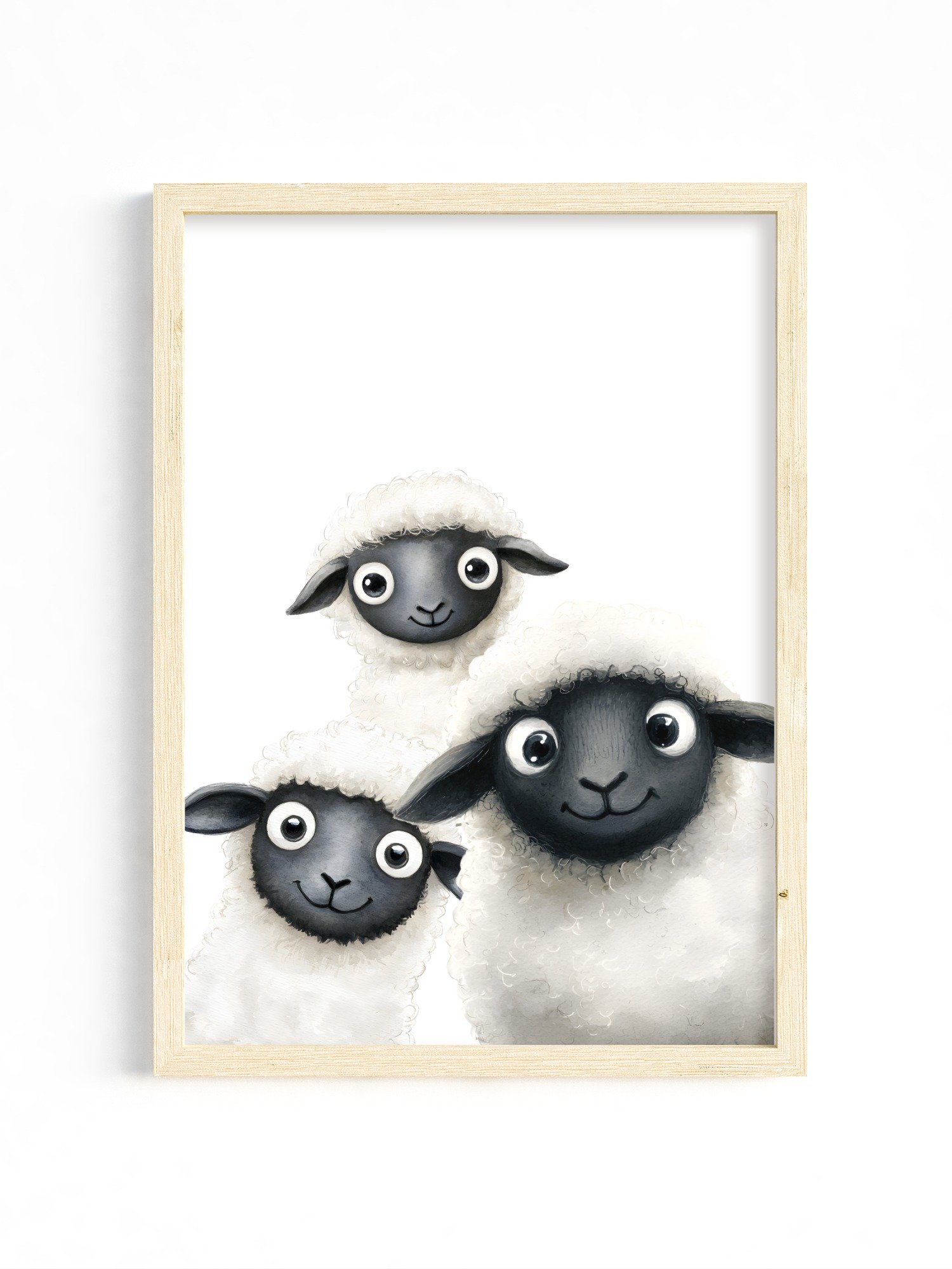 Quirky Trio Sheep, Farm Nursery Print product image (1)