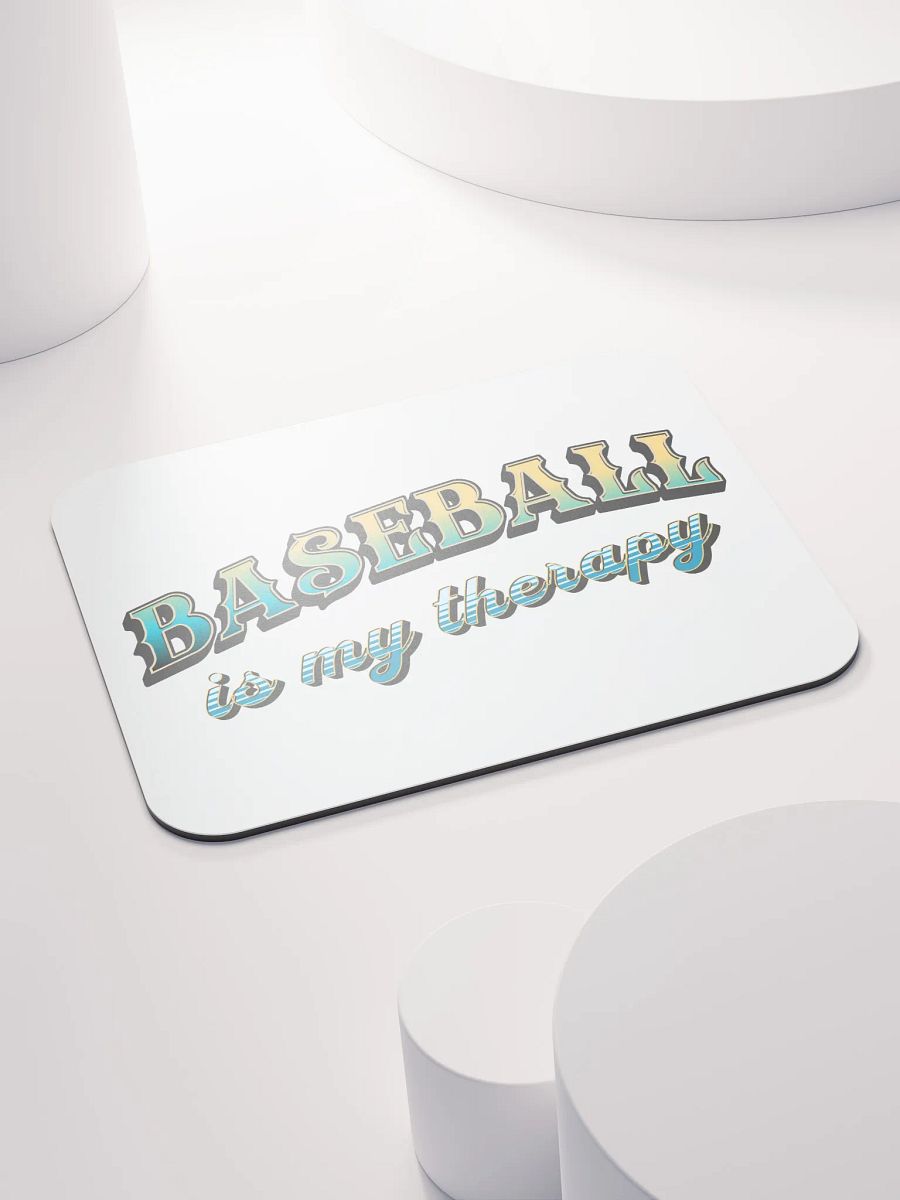 Baseball Is My Therapy Bliss Mouse Pad product image (4)