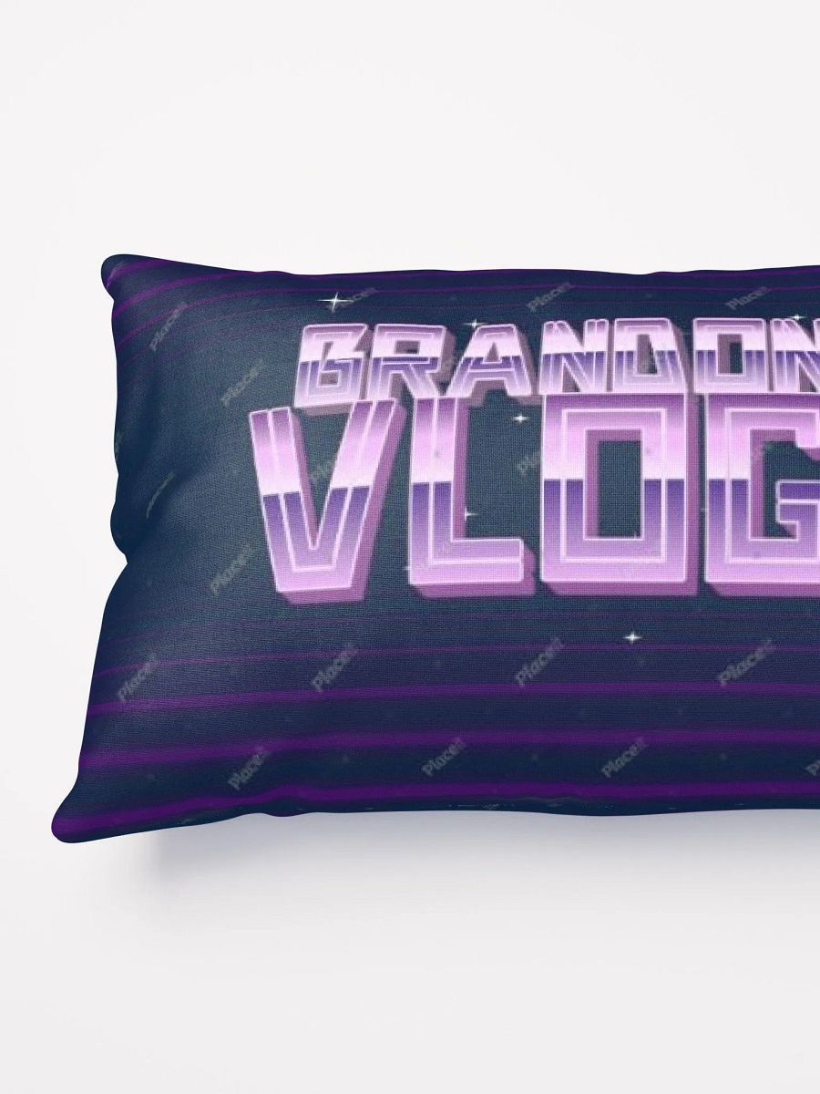 Brandon's vlogs Logo 80's style Pillow product image (8)