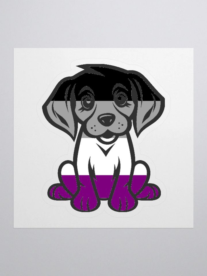 Asexual Pride Puppy Sticker product image (1)