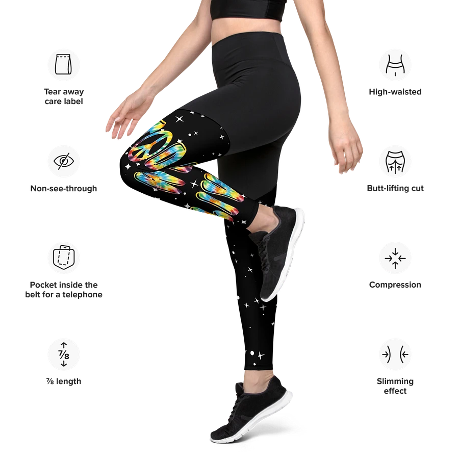 Peace sign sports leggings product image (17)