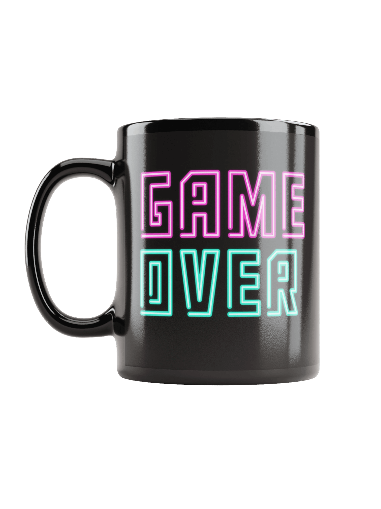 Game Over Neon Text Black Coffee Mug product image (2)
