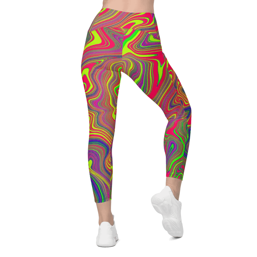 Leggings with Pockets - Colorful Liquid Swirls product image (2)