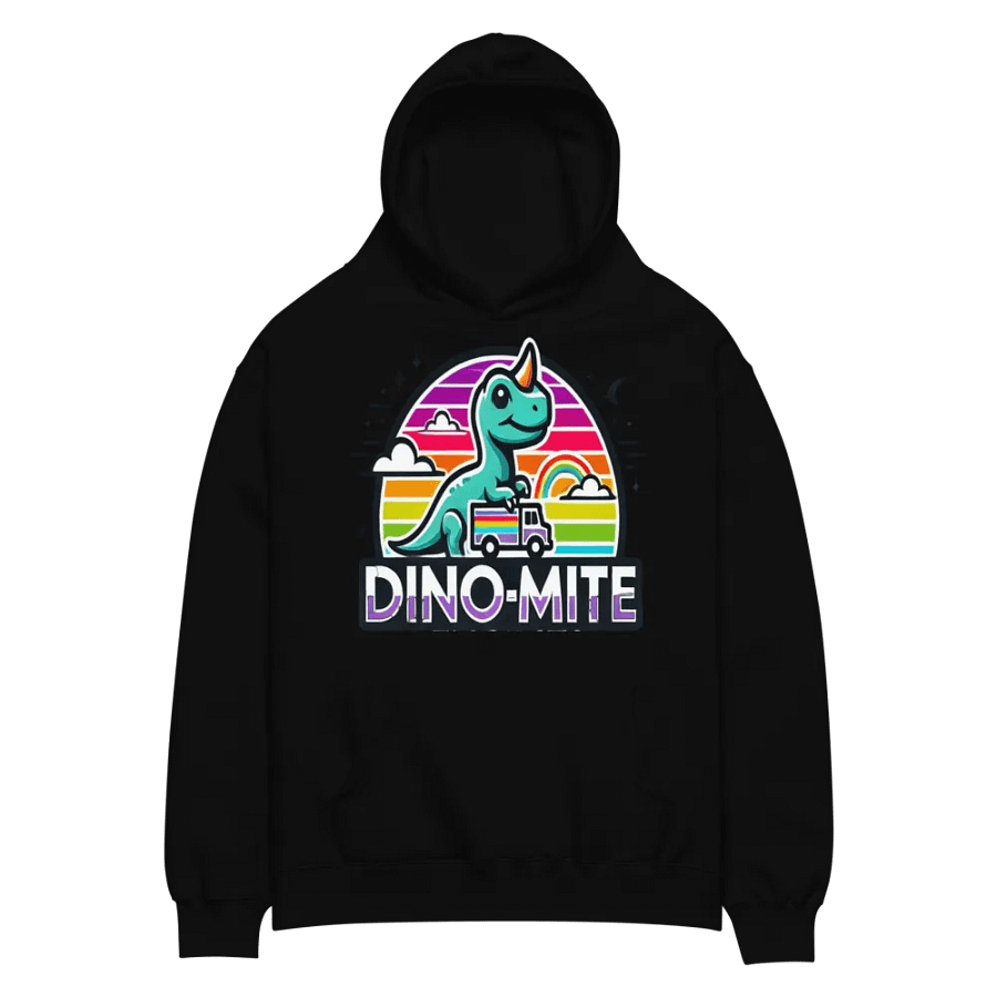 DINO-MITE Rainbow Dinosaur Oversized Hoodie product image (2)
