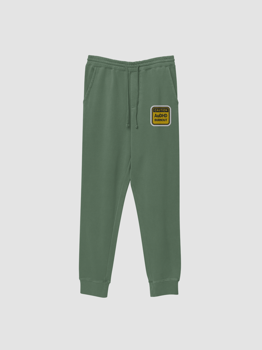 CAUTION: AuDHD BURNOUT pigment-dyed sweatpants (bubble design) product image (2)