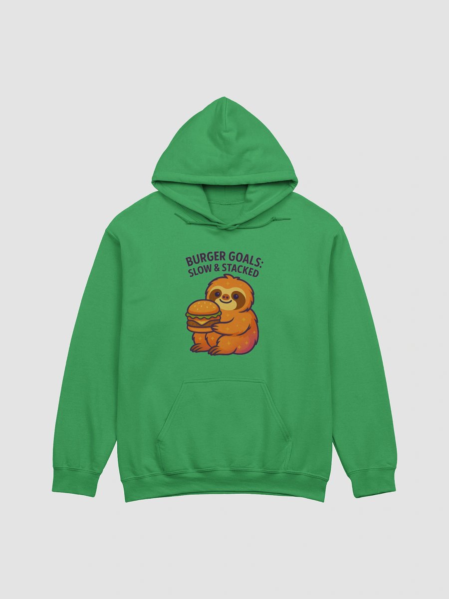 Burger Goals – Funny Sloth Hoodie With Burger Design | Sloths Having Snacks Collection product image (1)