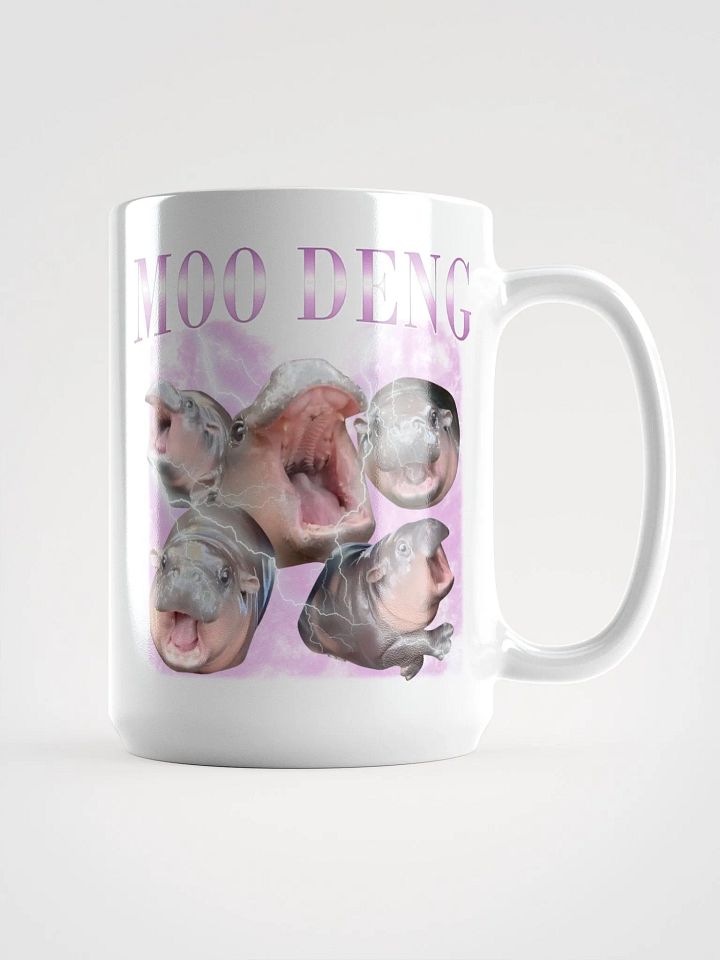 Vintage Moo Deng Meme Shirt - Funny Hippo Bootleg Mug product image (1)