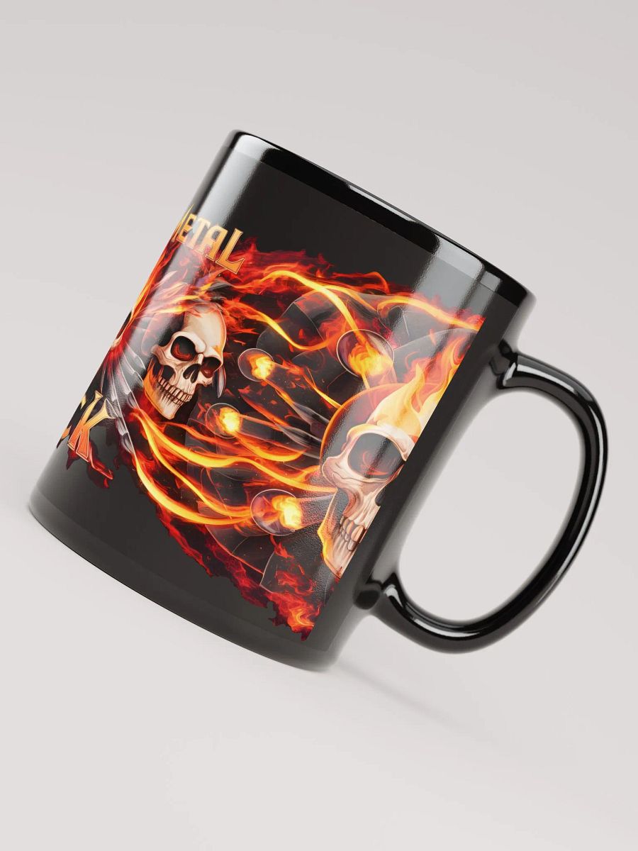 Flaming Skulls Black Mug product image (7)