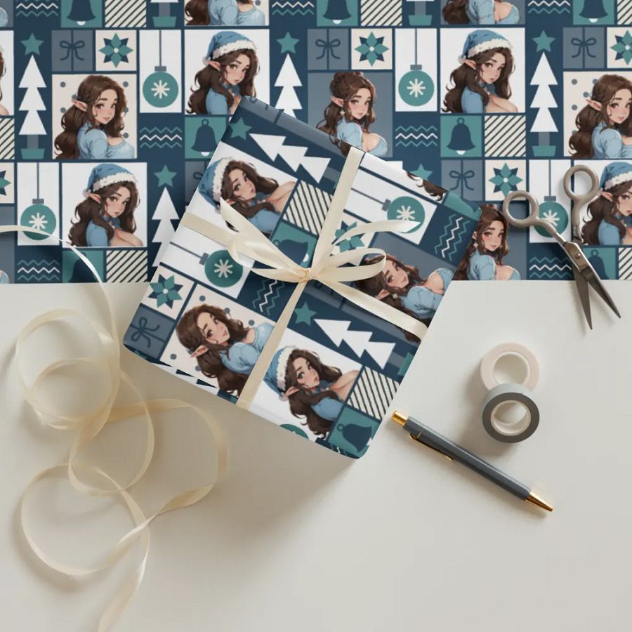 Spicy Christmas Elf Wrapping Paper product image (7)