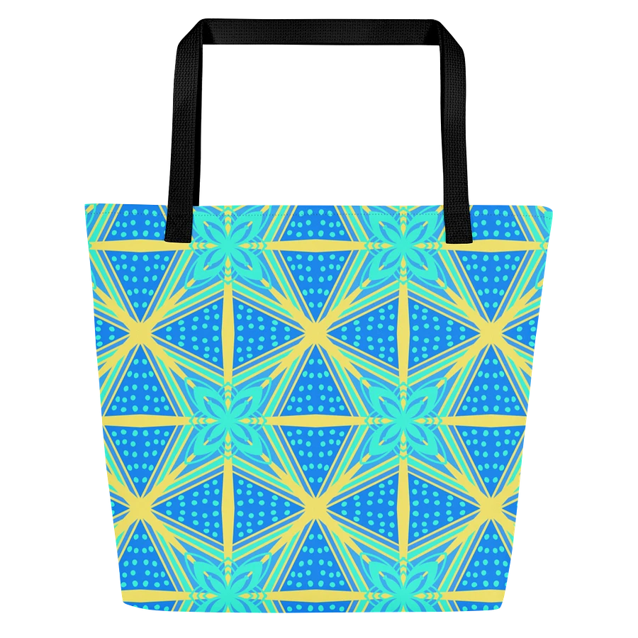 Blue and Yellow Pattern All Over Print Tote product image (2)