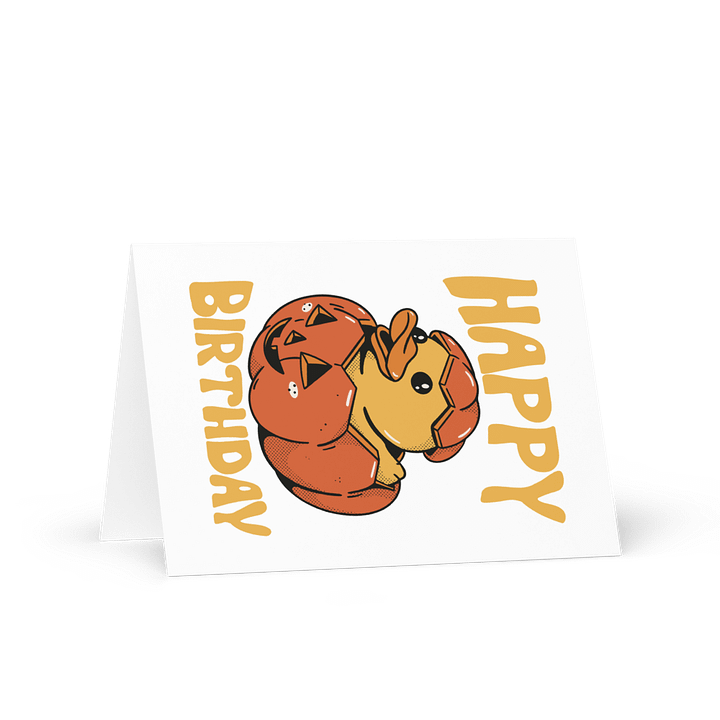 Happy Birthday (Rubber Duck Pumpkin) Birthday Card 5" x 7" product image (1)
