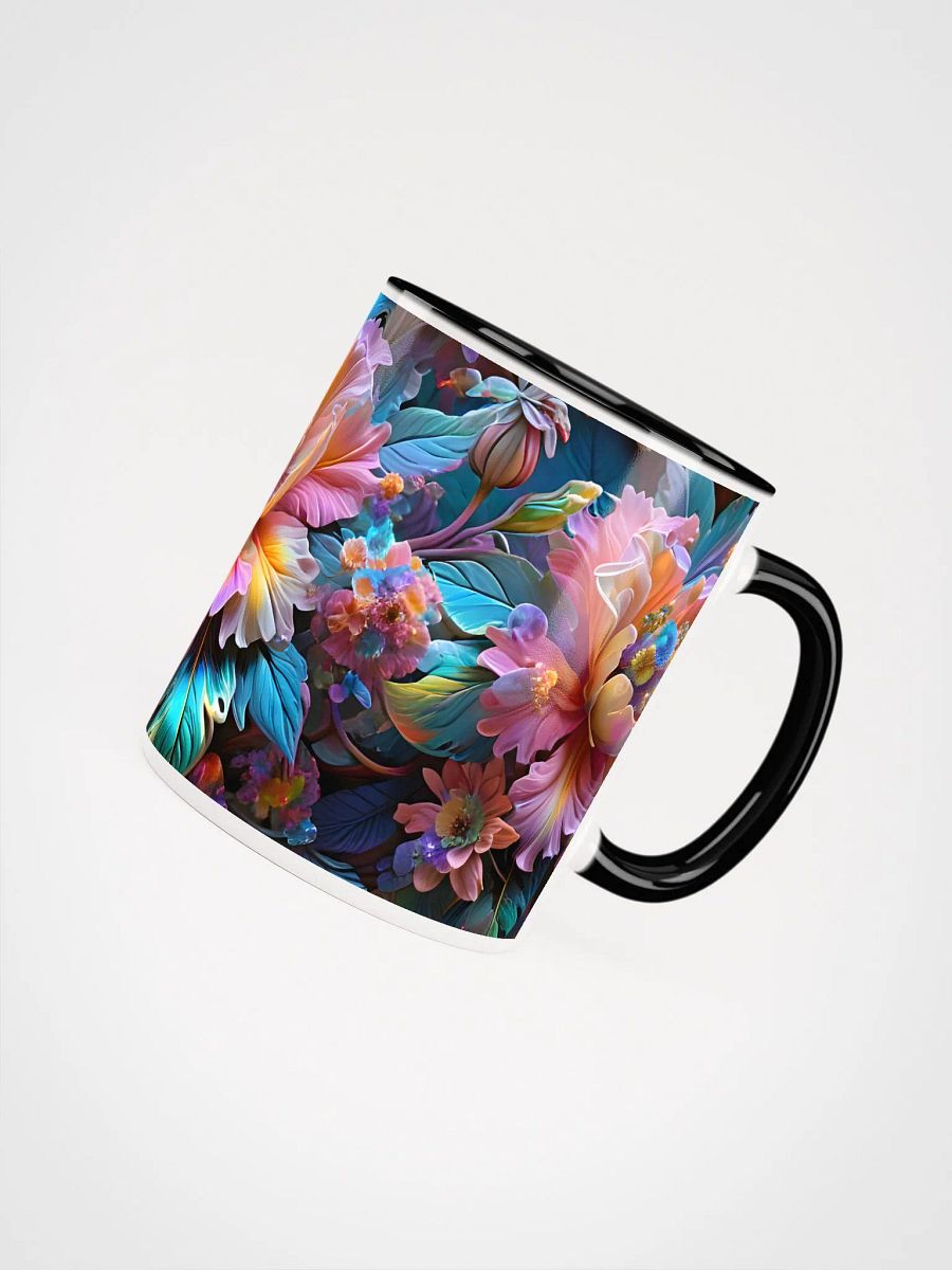 Coffee Mug with Color Inside - Iridescent Flowers product image (3)