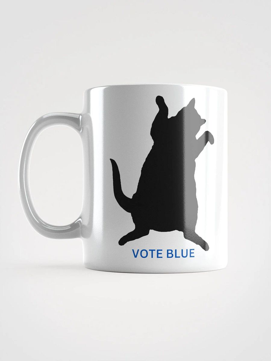 Demeowcracy Dancing Democrat Cat Vote Blue Mug product image (6)