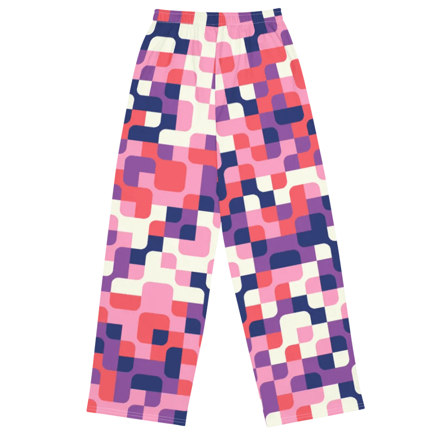 BUIII Pixelated Geometry: Amethyst Dawn Wide-Leg Pants product image (11)