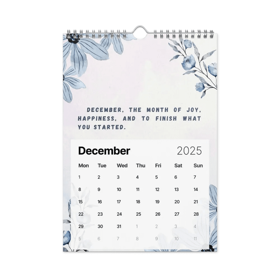 FLORAL INSPIRATIONAL QUOTES WALL CALENDAR 2025 product image (4)