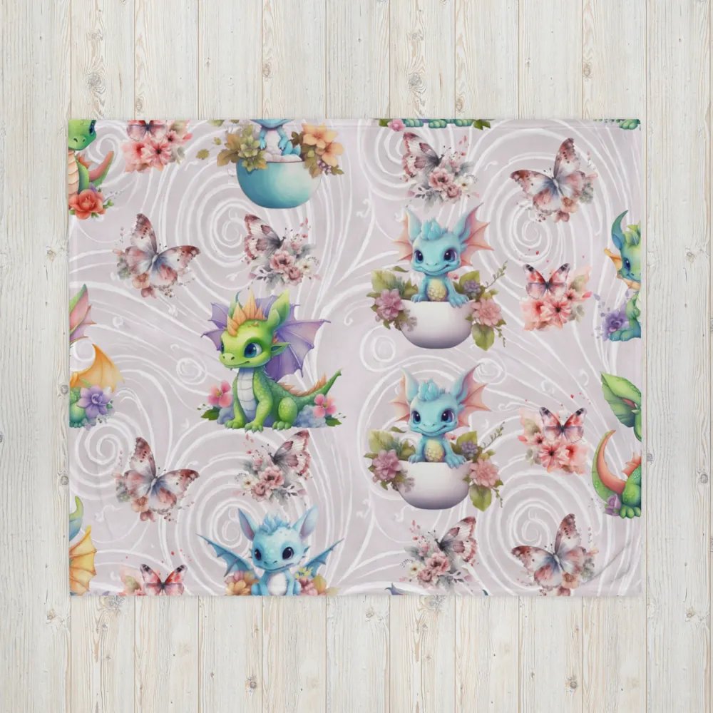 Baby Dragon Party Throw Blanket product image (16)