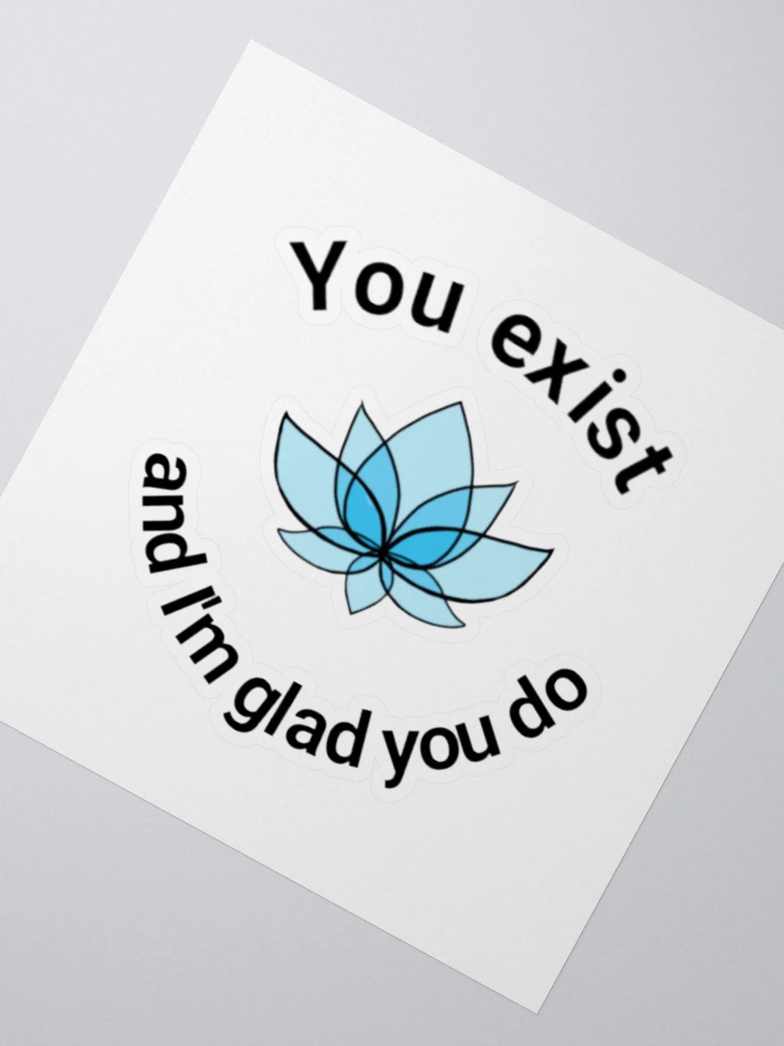 You exist lotus sticker product image (2)