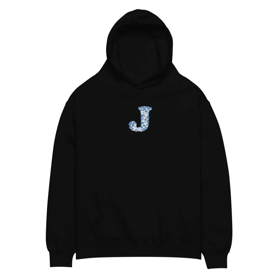 Initial Letter Of Name "J" is Embroidered Unisex Oversized Hoodie product image (2)