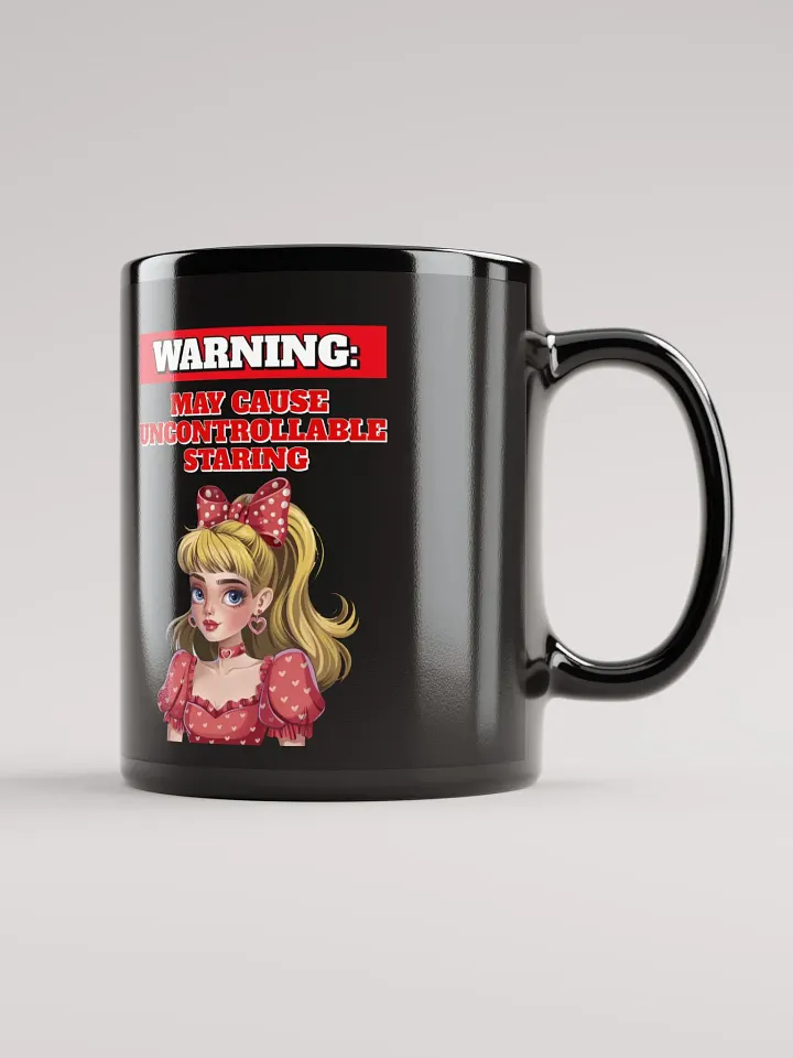 Warning: May Cause Uncontrollable Staring - Funny Black Coffee Mug product image (5)