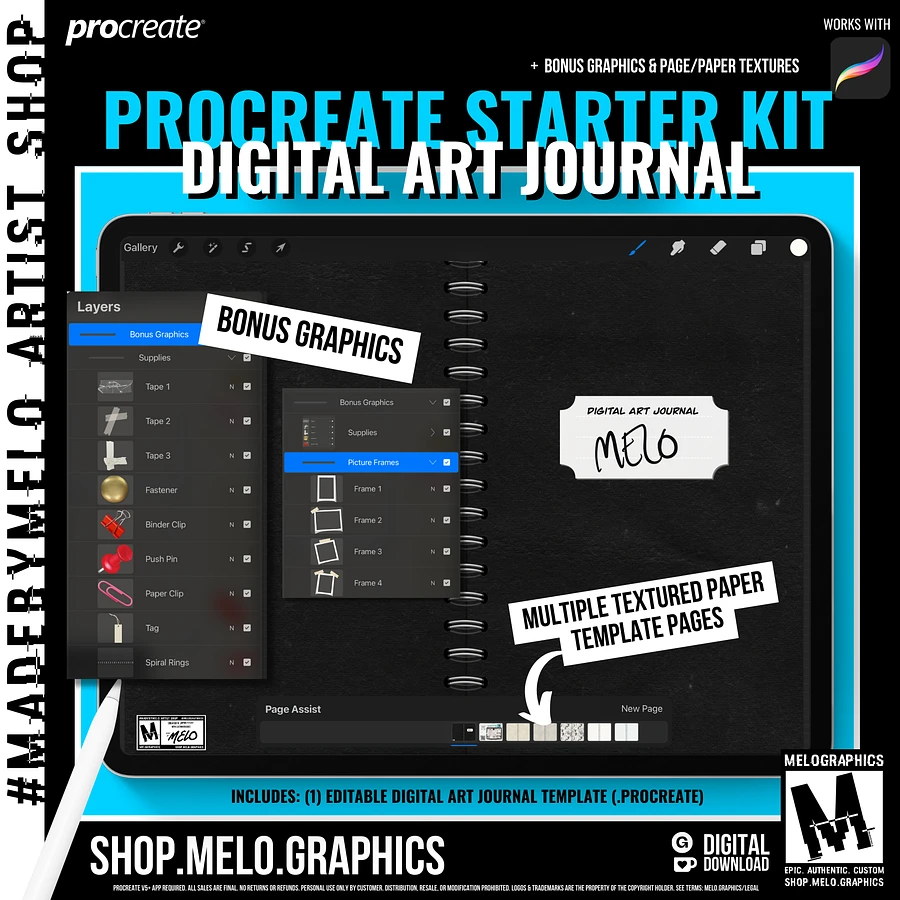 Procreate Digital Art Journal Starter Kit | #MadeByMELO product image (5)