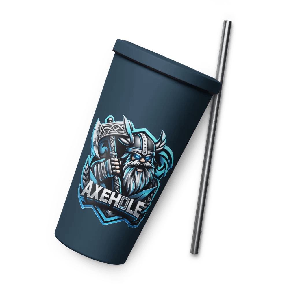 Angry Axe Insulated Tumbler w/metal straw product image (10)