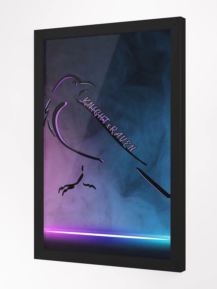 Neon Raven Emblem Framed Poster product image (5)