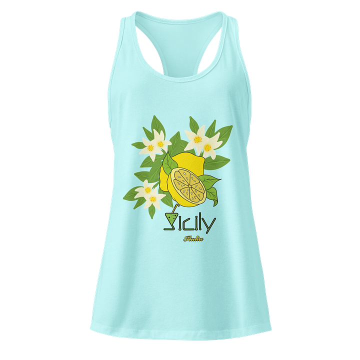 Sicilian Lemon Blossom Racerback Tank product image (5)