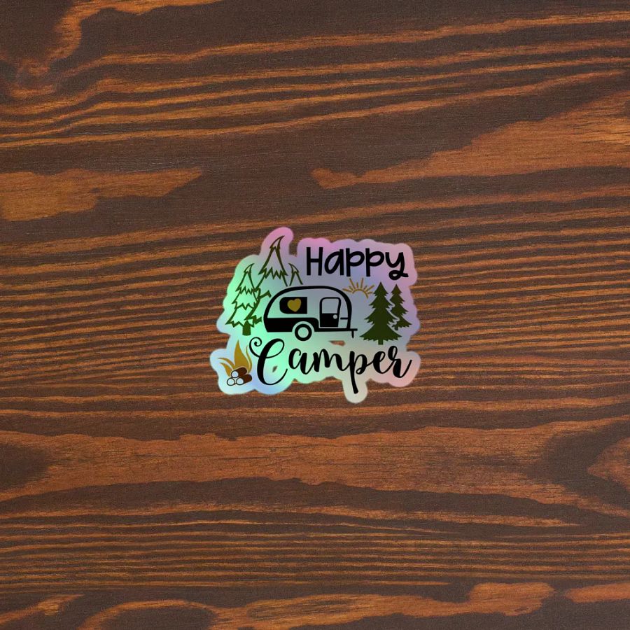 Happy Camper Holographic Sticker Set product image (5)