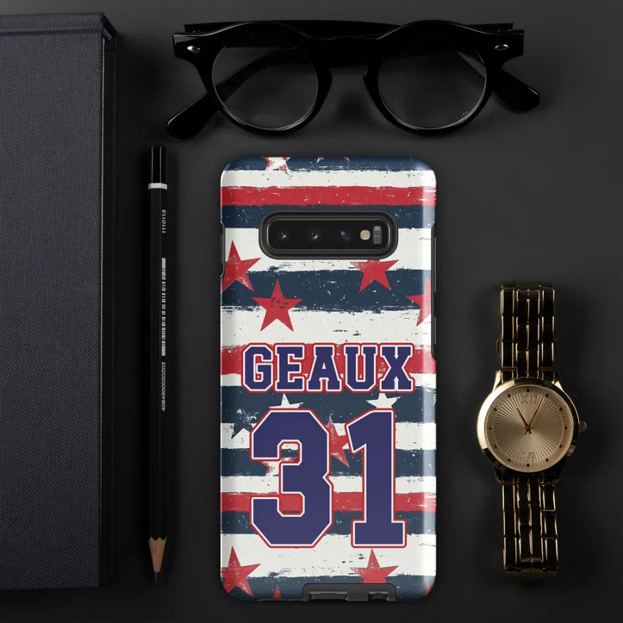 Geaux 31 - Vintage Stars & Stripes Layered Phone Case for Samsung Phones product image (6)