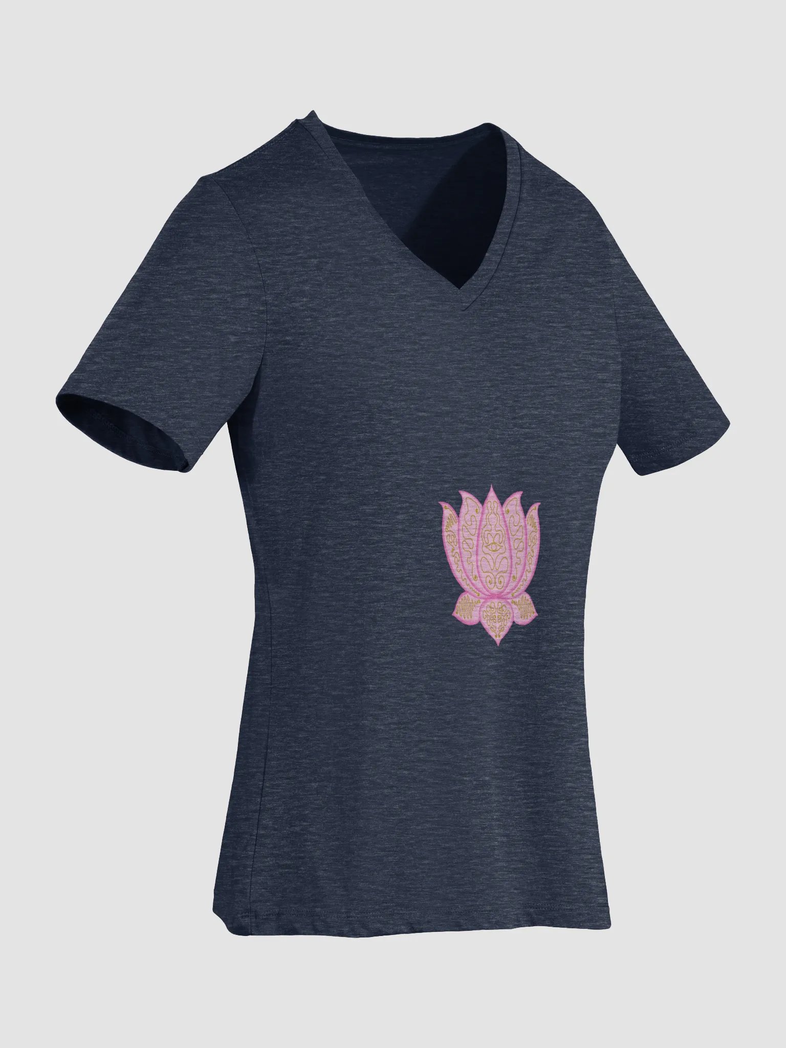 Golden Lotus V-Neck Tee product image (2)