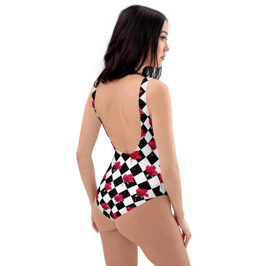 Rosy one-piece {black and white} product image (9)