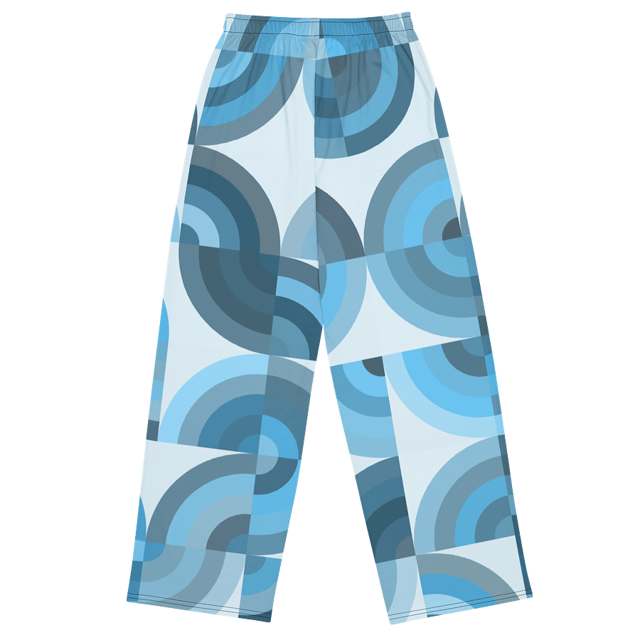 Symmetric Blue Fusion Wide-Leg Pants product image (6)