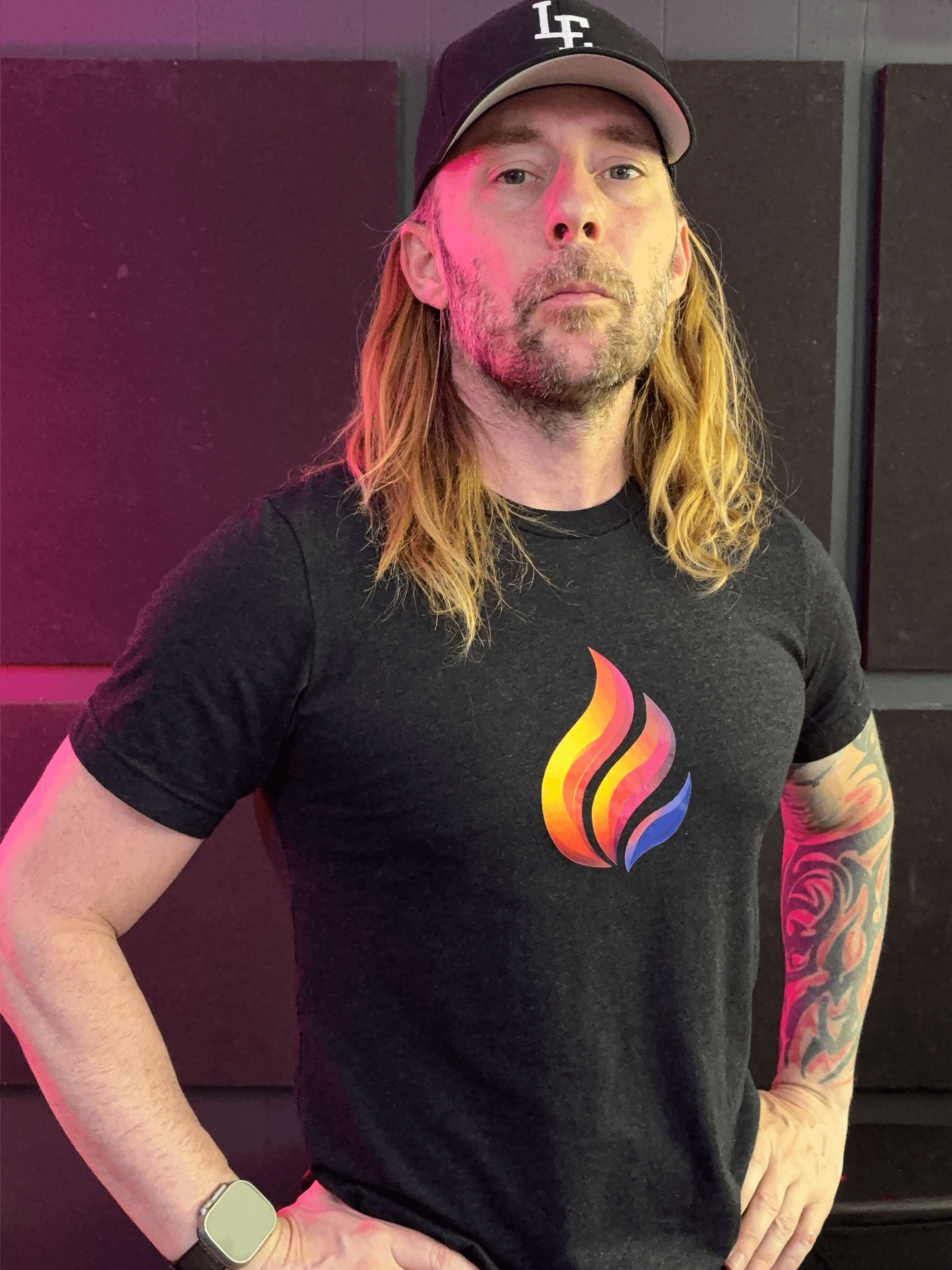 Flame Triblend T-Shirt Black Heather product image (1)