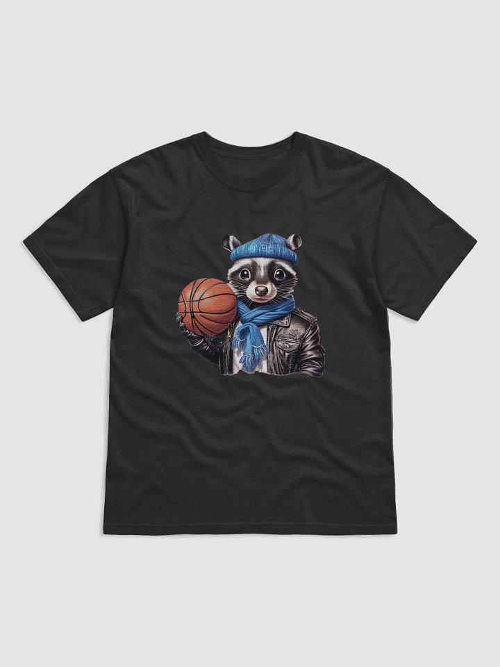 skunk wearing a leather jacket and a hat holding a basketball product image (1)