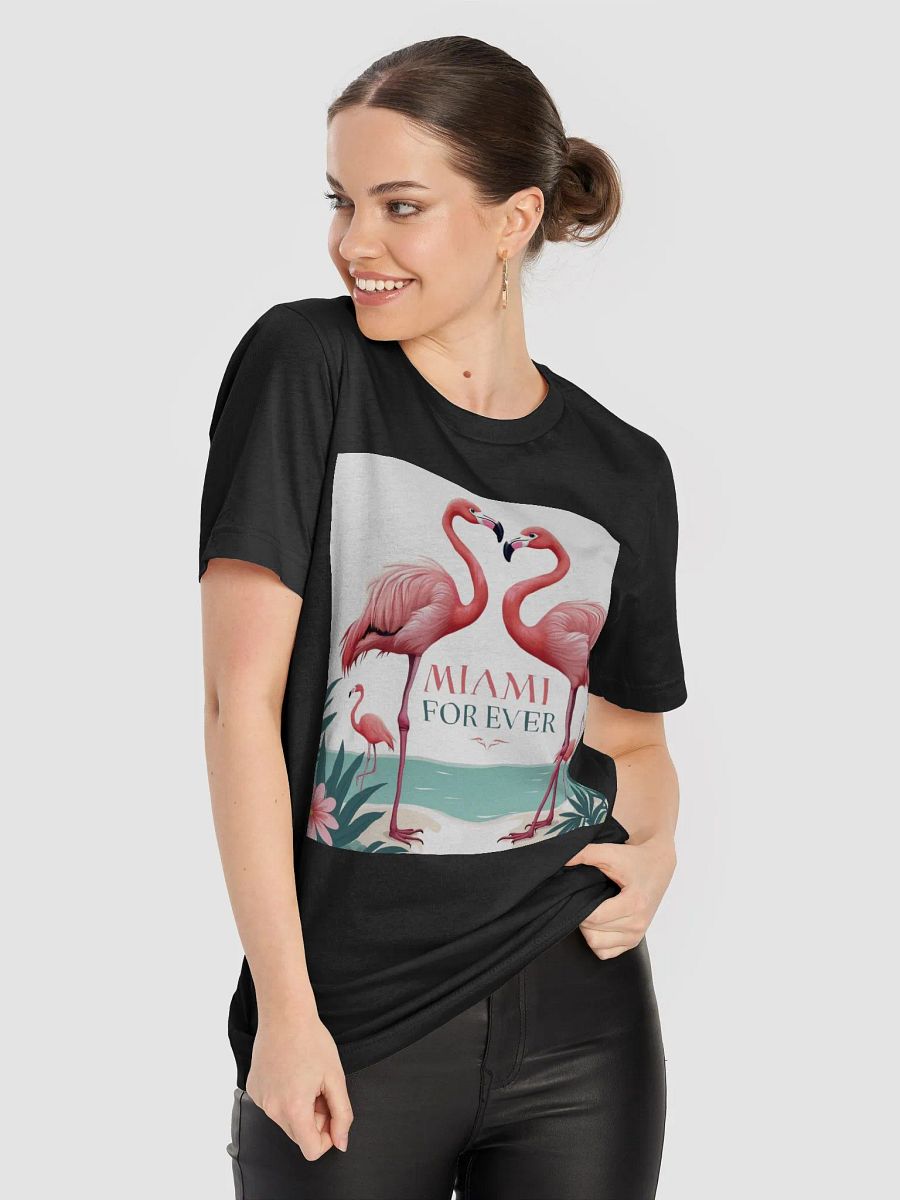 Miami Flamingo Heart T-Shirt product image (8)