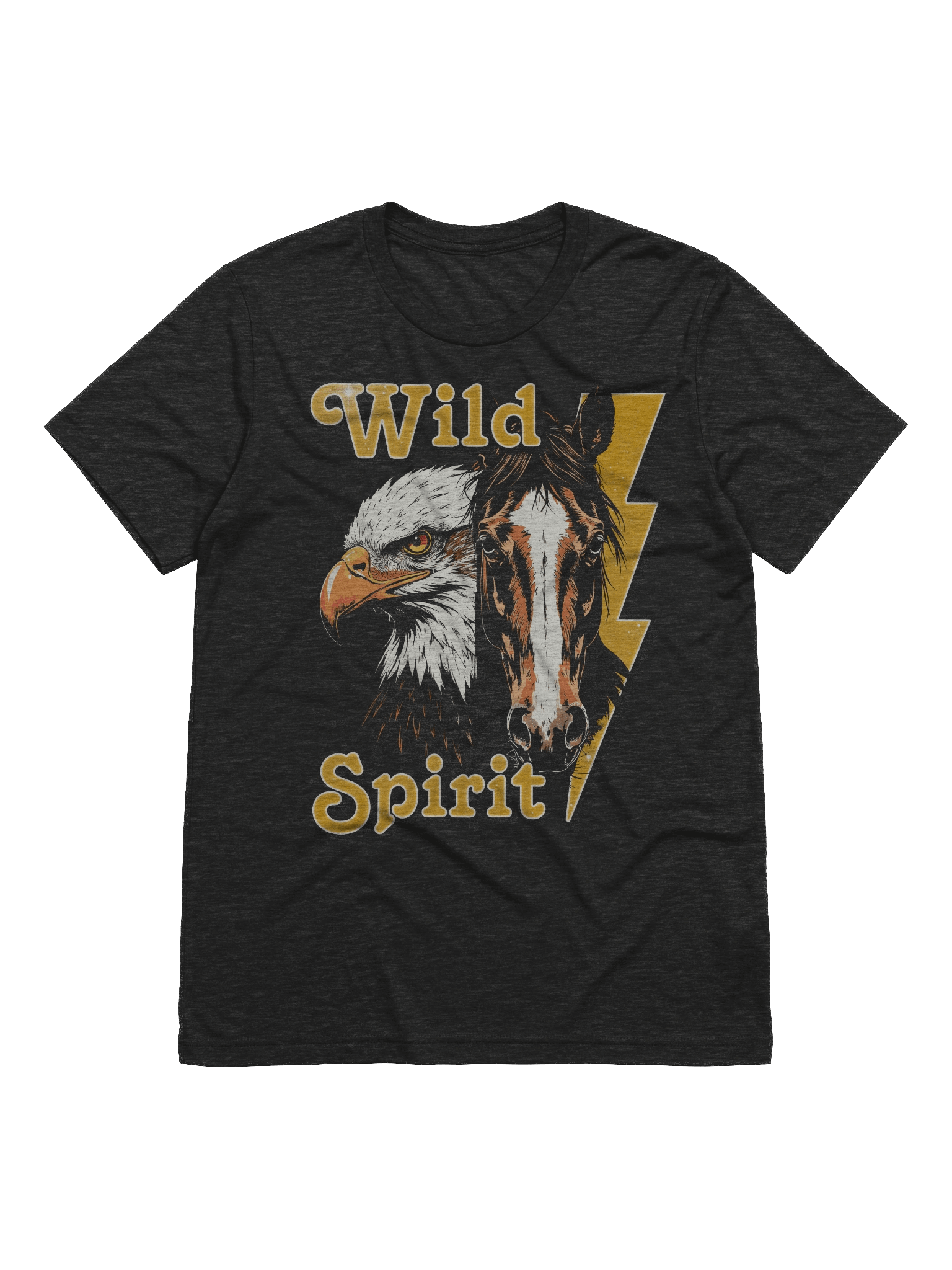 The "Wild Spirit" Eagle & Horse Triblend T-shirt product image (2)